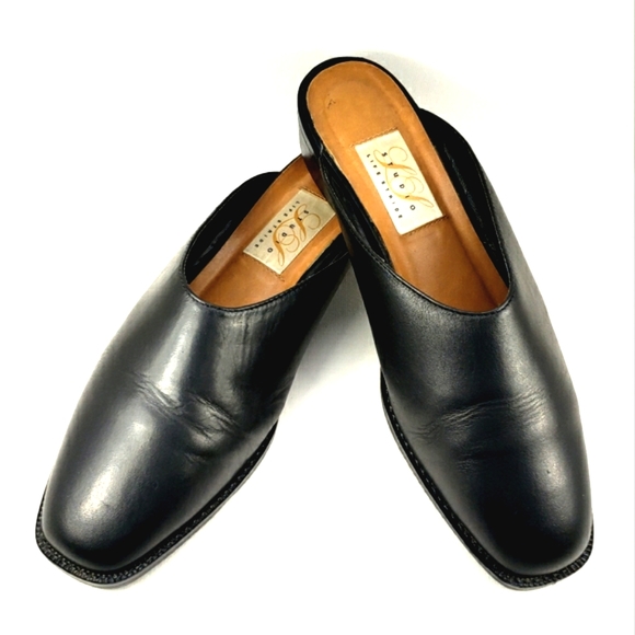 Life Stride Studio, Black Leather Slip On, Square Toe Mules. Women's Size 7.5M - Picture 10 of 12